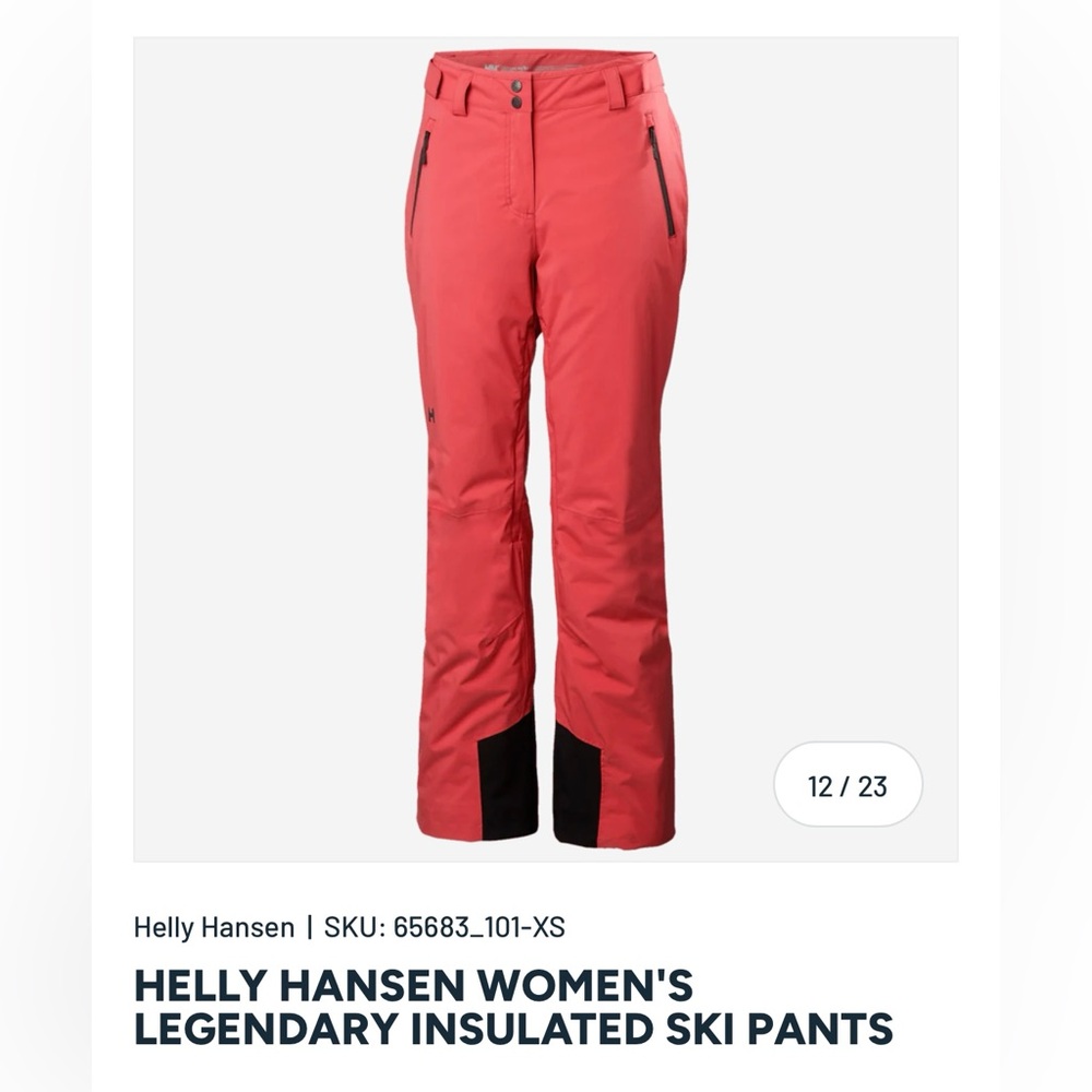 Helly Hansen Poppy Red Women's Insulated Pants